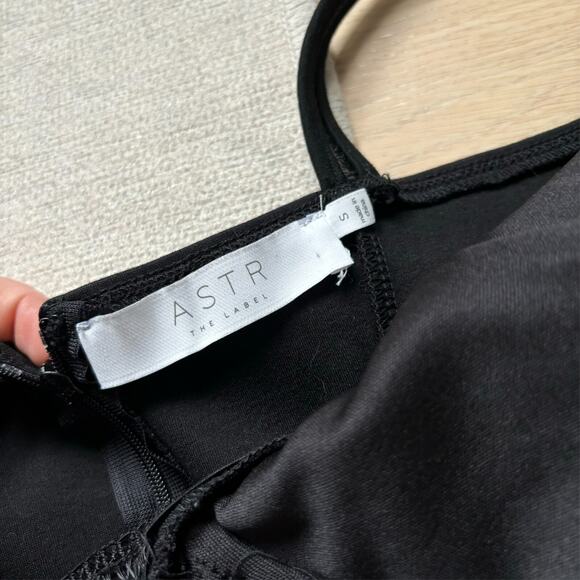 ASTR The Label Black Mini Cocktail Dress Size S Capri Strappy Bodycon Rayon - Picture 6 of 10